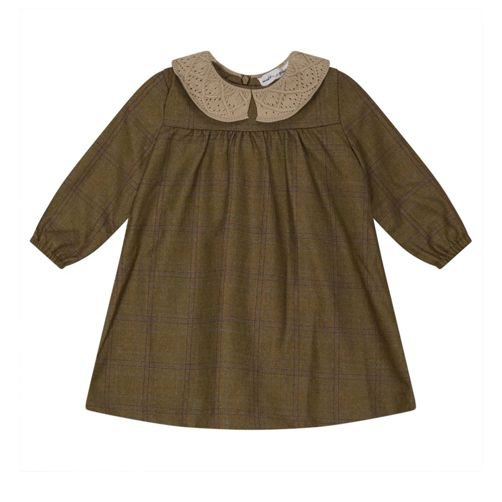 Charlotte & George Plaid Dress with Lace Collar NWT